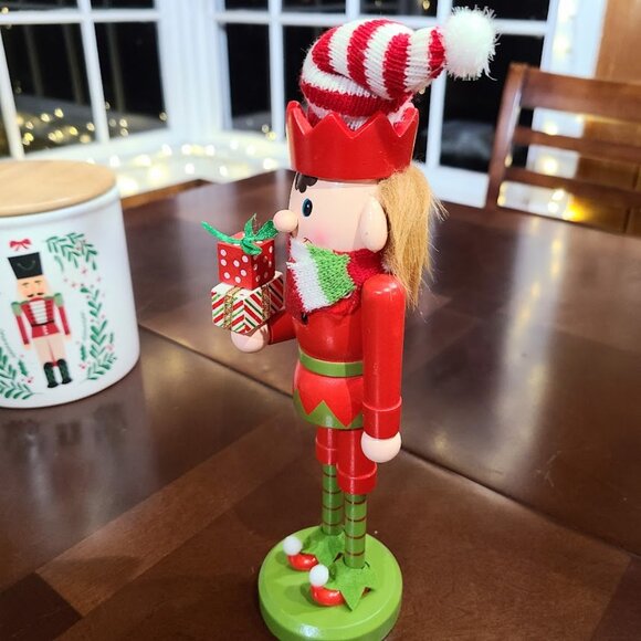 Christmas Nutcracker Soldier Elf Decor Wooden Statue Table Holiday Decoration - Picture 7 of 13